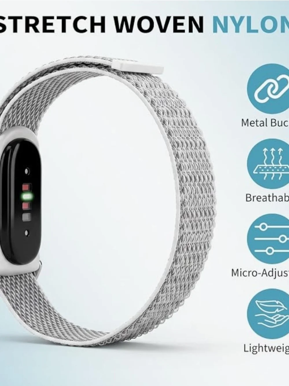 Compatible Silver Milanese Loop Band for Fitbit Air - 5-pack